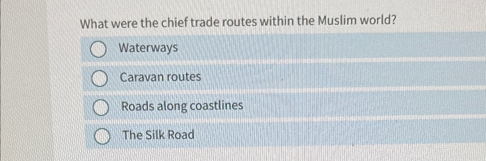What were the chief trade routes within the