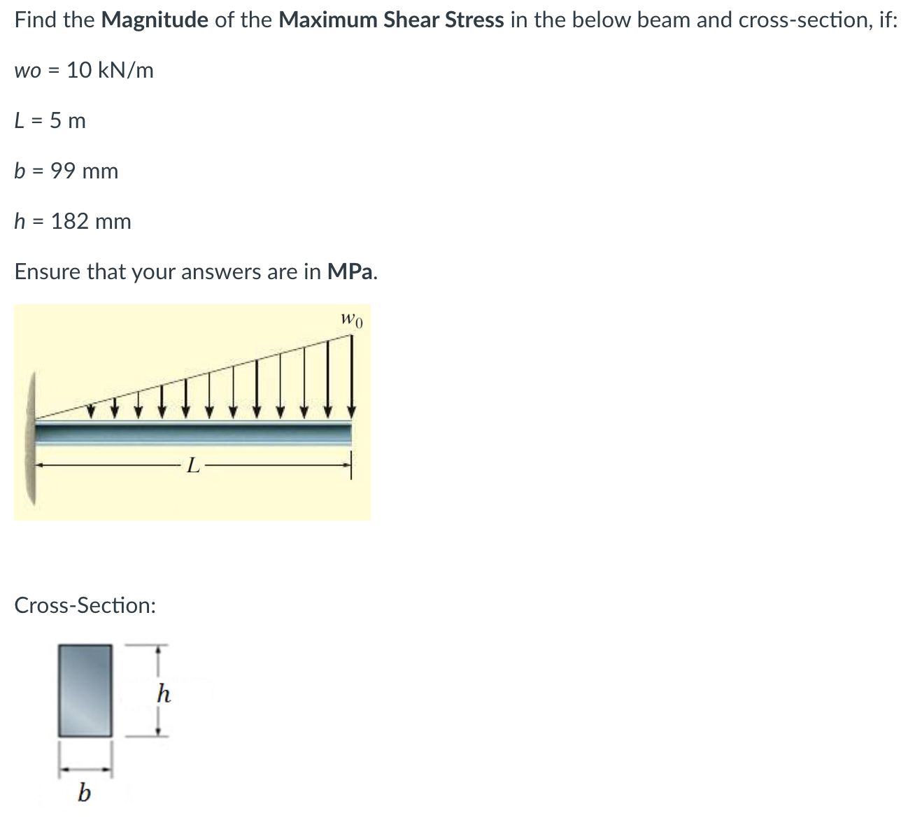 Find the Magnitude of the Maximum Shear Stress in
