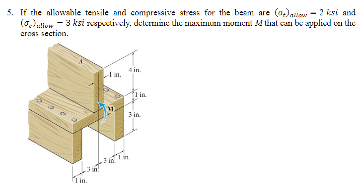 If the allowable tensile and compressive stress