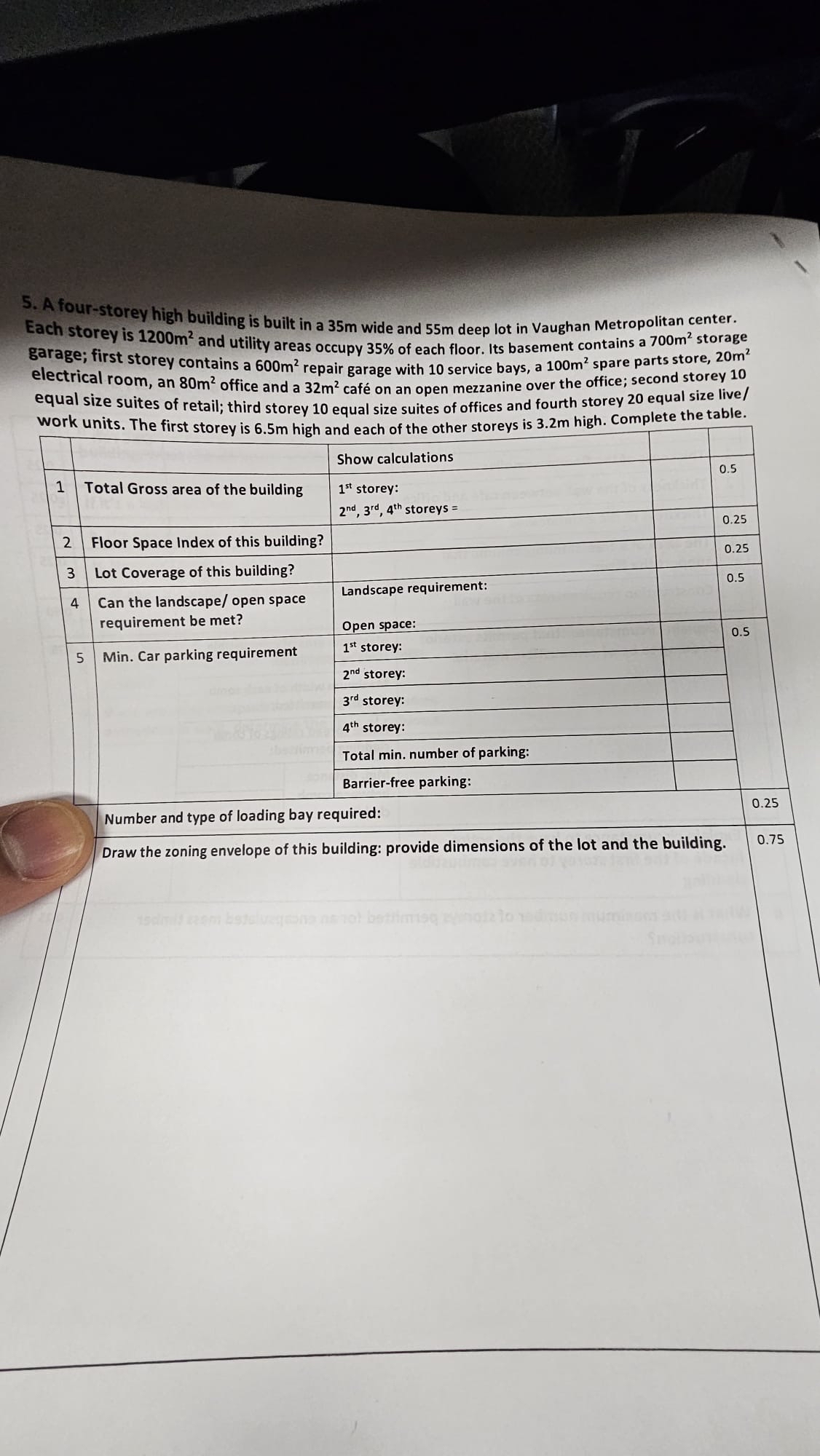 A four - storey high building is built in a 3 5 m