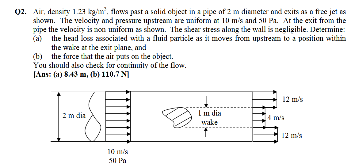 Q 2 . Air, density \ ( 1 . 2 3 \ mathrm { ~kg } /