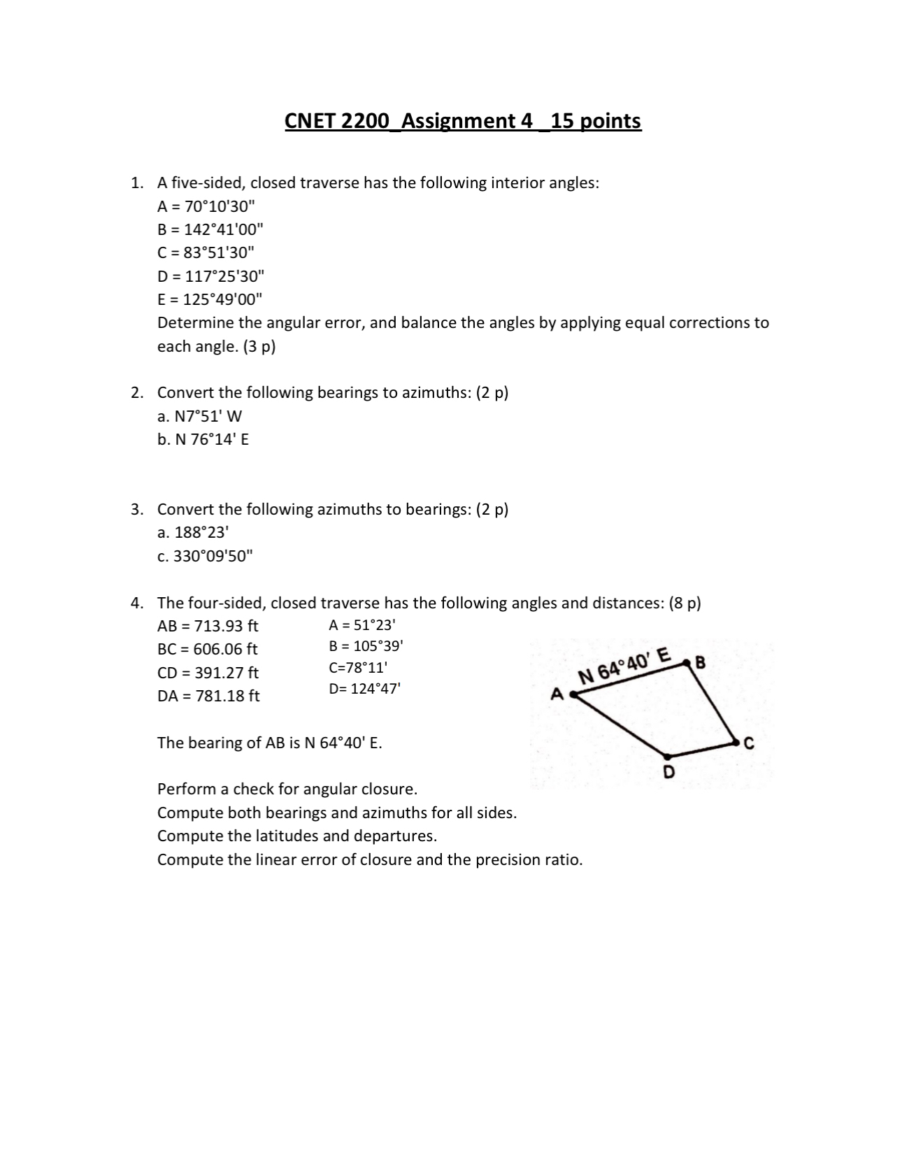 CNET 2 2 0 0 Assignment 4 1 5 points A five -