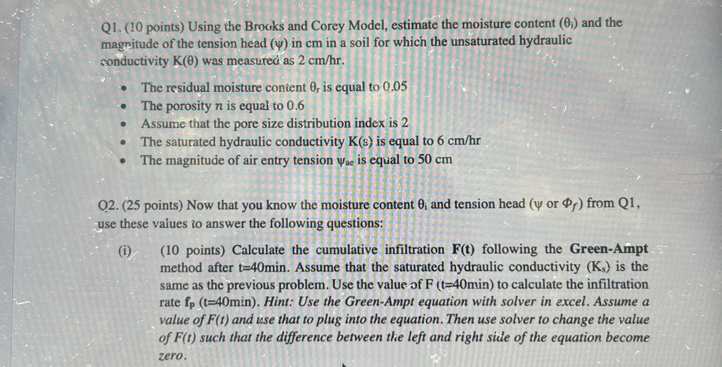 * please only answer ( i ) . . . theta i = 0 . 5