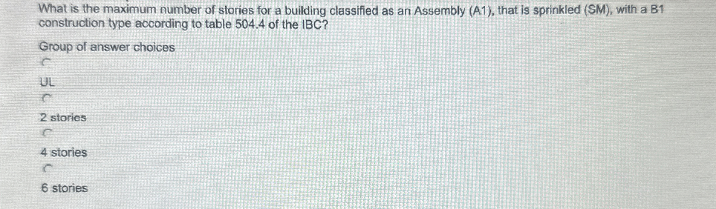 What is the maximum number of stories for a