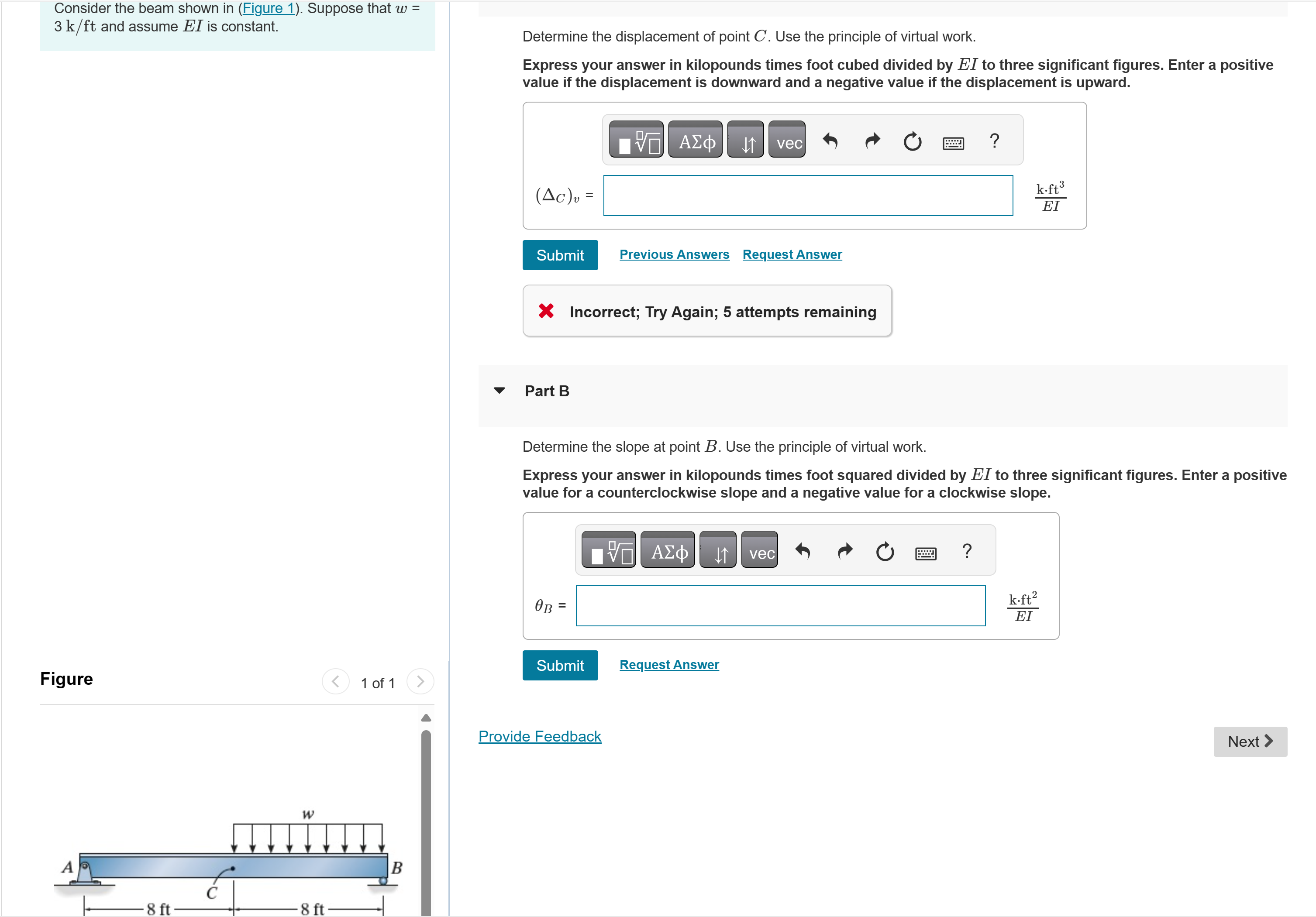 Consider the beam shown in ( Figure 1 ) . Suppose