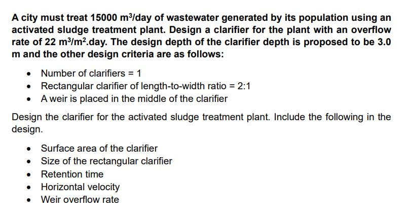 A city must treat 1 5 0 0 0 m 3 ? day of