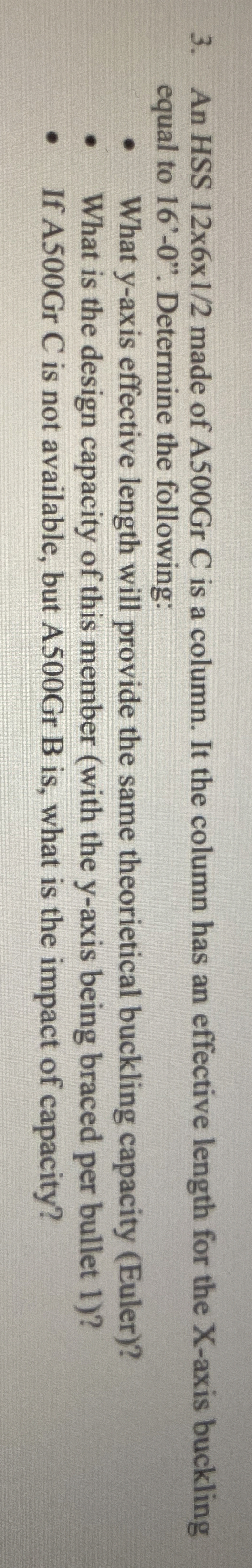 An HSS 1 2 6 1 2 made of A 5 0 0 Gr C is a