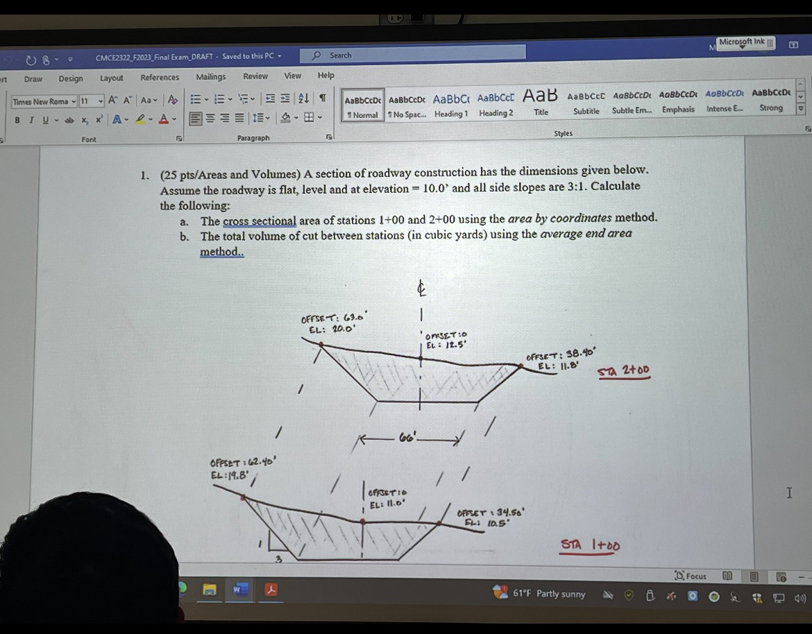A section of roadway construction has the