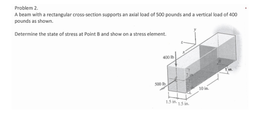 Problem 2 . A beam with a rectangular cross -