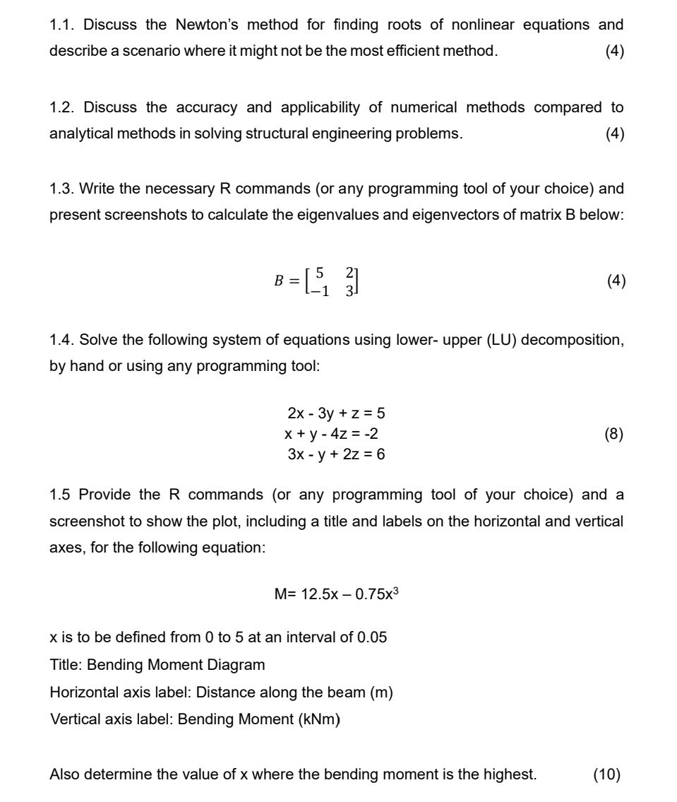 1 . 1 . Discuss the Newton's method for finding