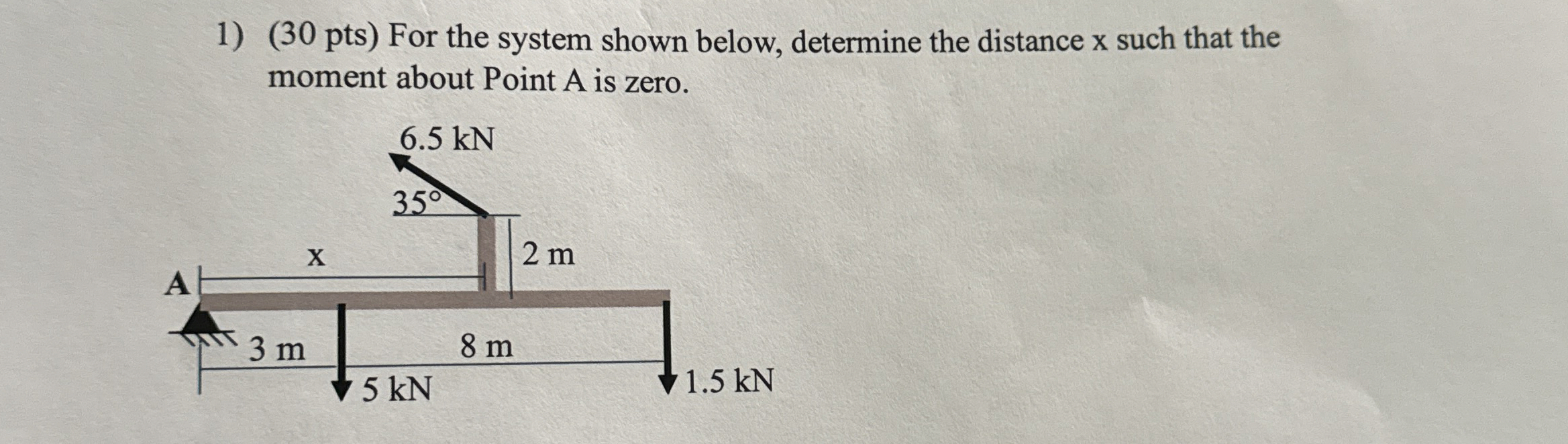 ( 3 0 p t s ) For the system shown below,
