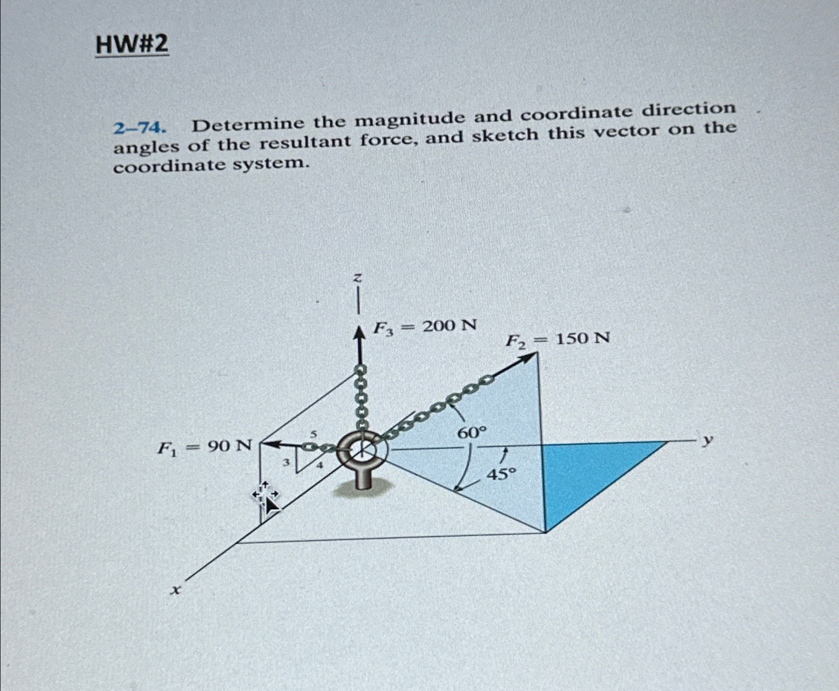 HW# 2 2 - 7 4 . Determine the magnitude and
