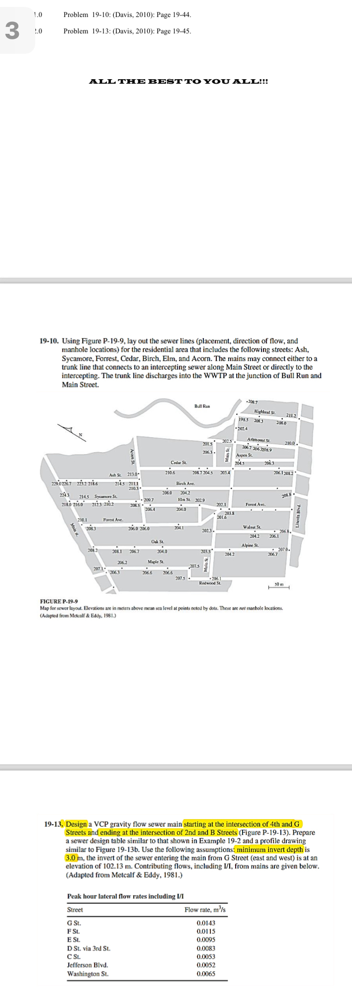 1 . 0 Problem 1 9 - 1 0 : ( Davis , 2 0 1 0 ) :