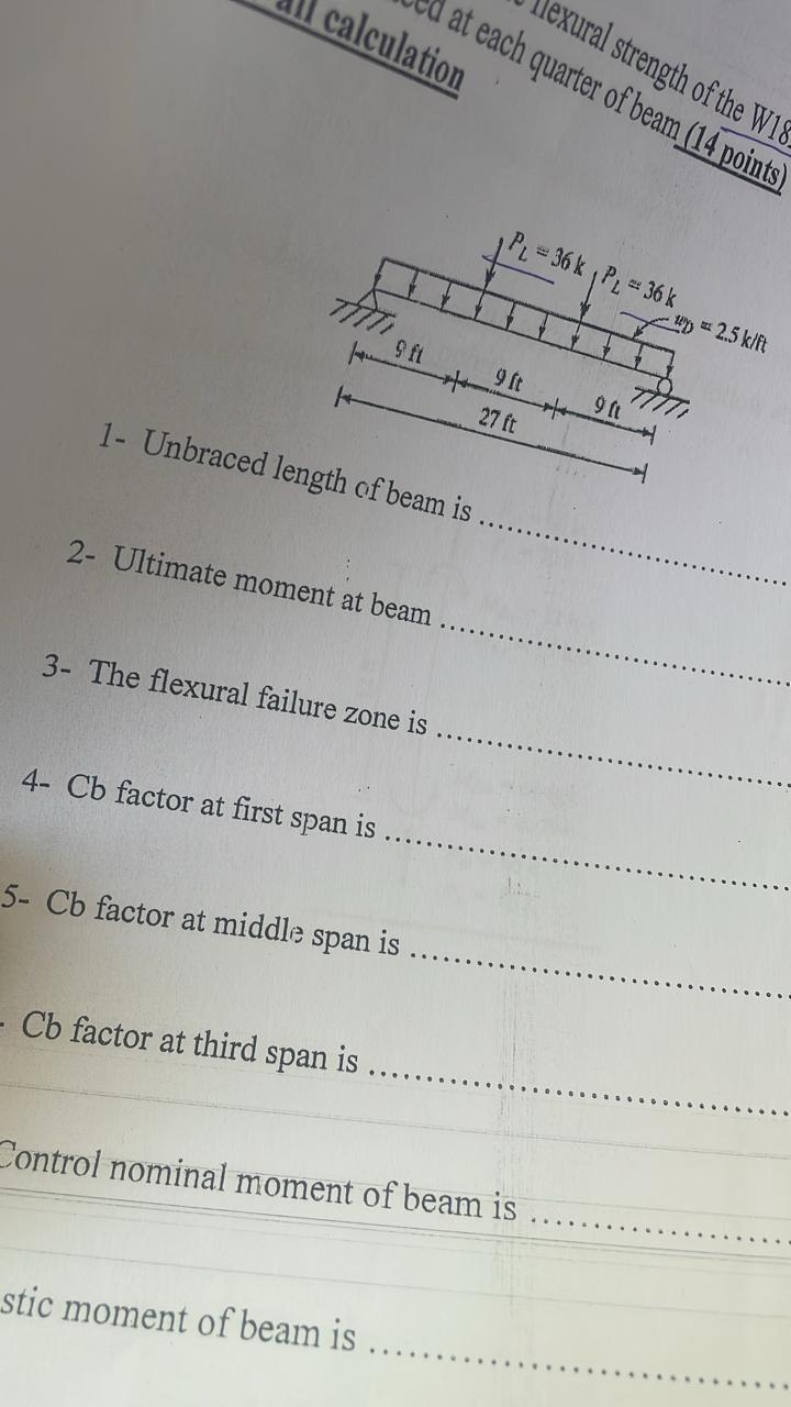 1 - Unbraced le q , veam is q , 2 . Ultimate