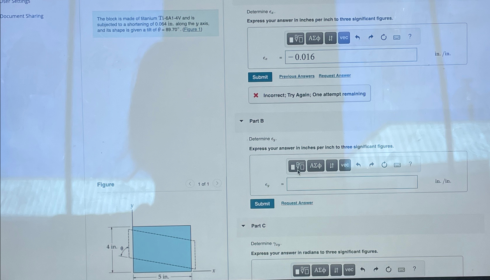 Document Sharing The block is made of titanium Ti