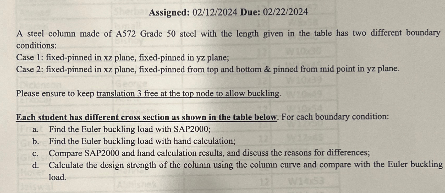 Assigned: 0 2 / 1 2 / 2 0 2 4 Due: 0 2 / 2 2 / 2