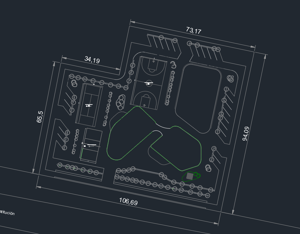 Where would you add drains in this site plan for