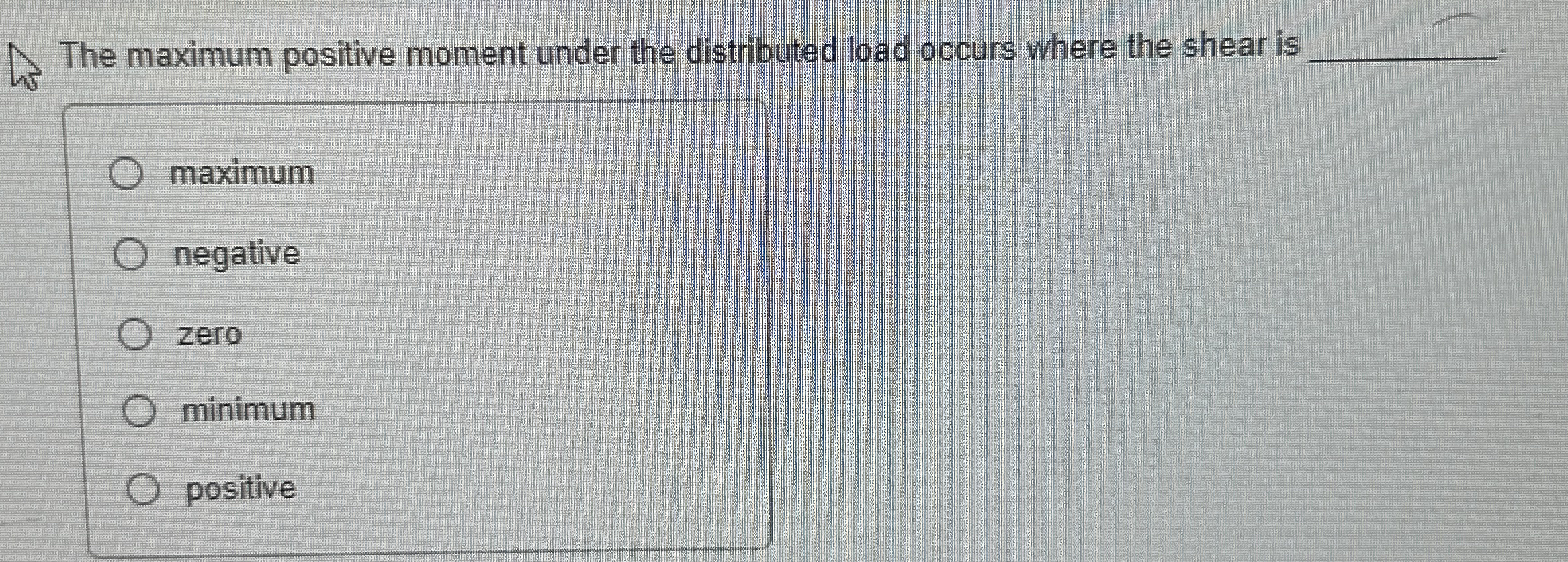 The maximum positive moment under the distributed