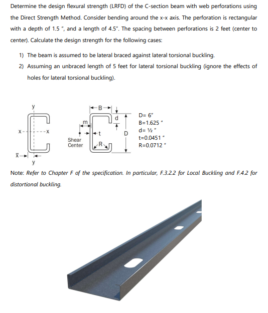 Determine the design flexural strength ( LRFD )