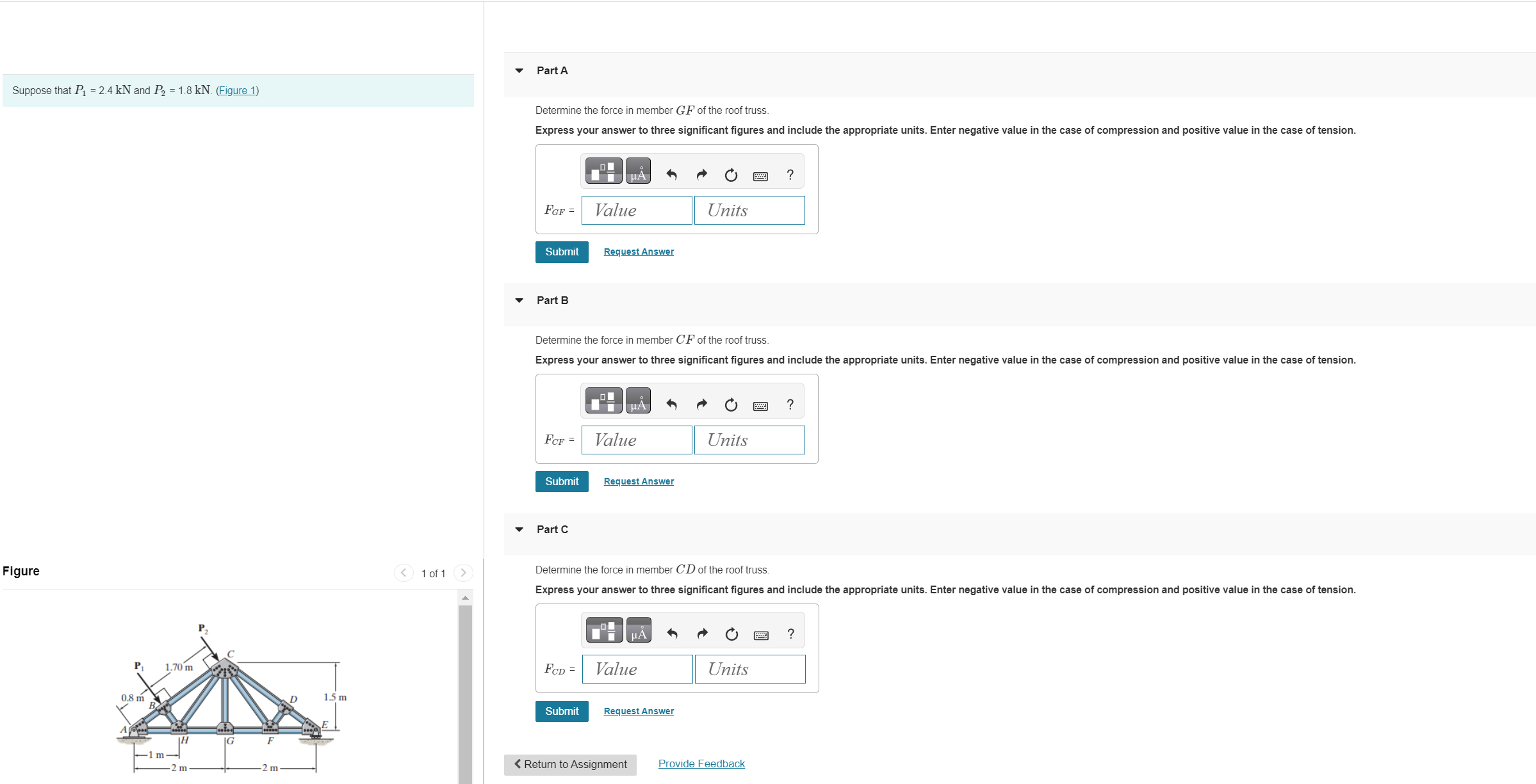 Suppose that P 1 = 2 . 4 k N and P 2 = 1 . 8 k N