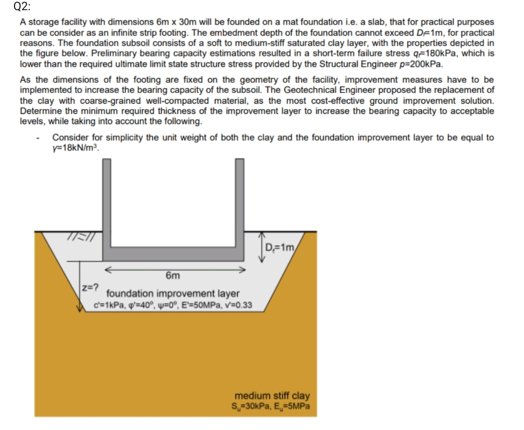 Q 2 : A storage facility with dimensions 6 m 3 0