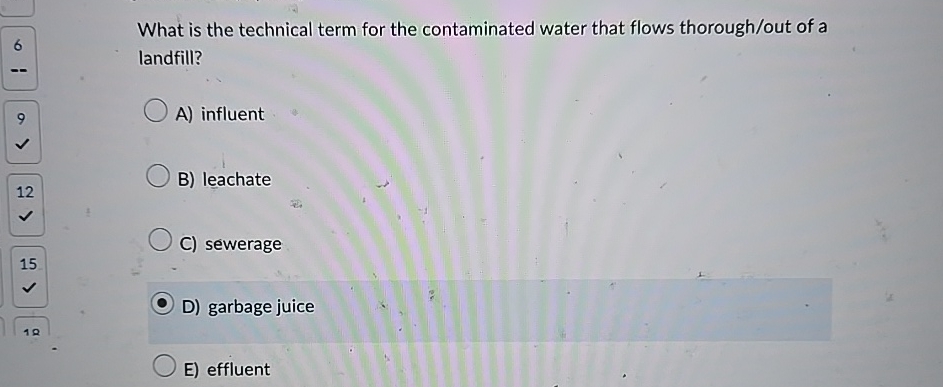 What is the technical term for the contaminated
