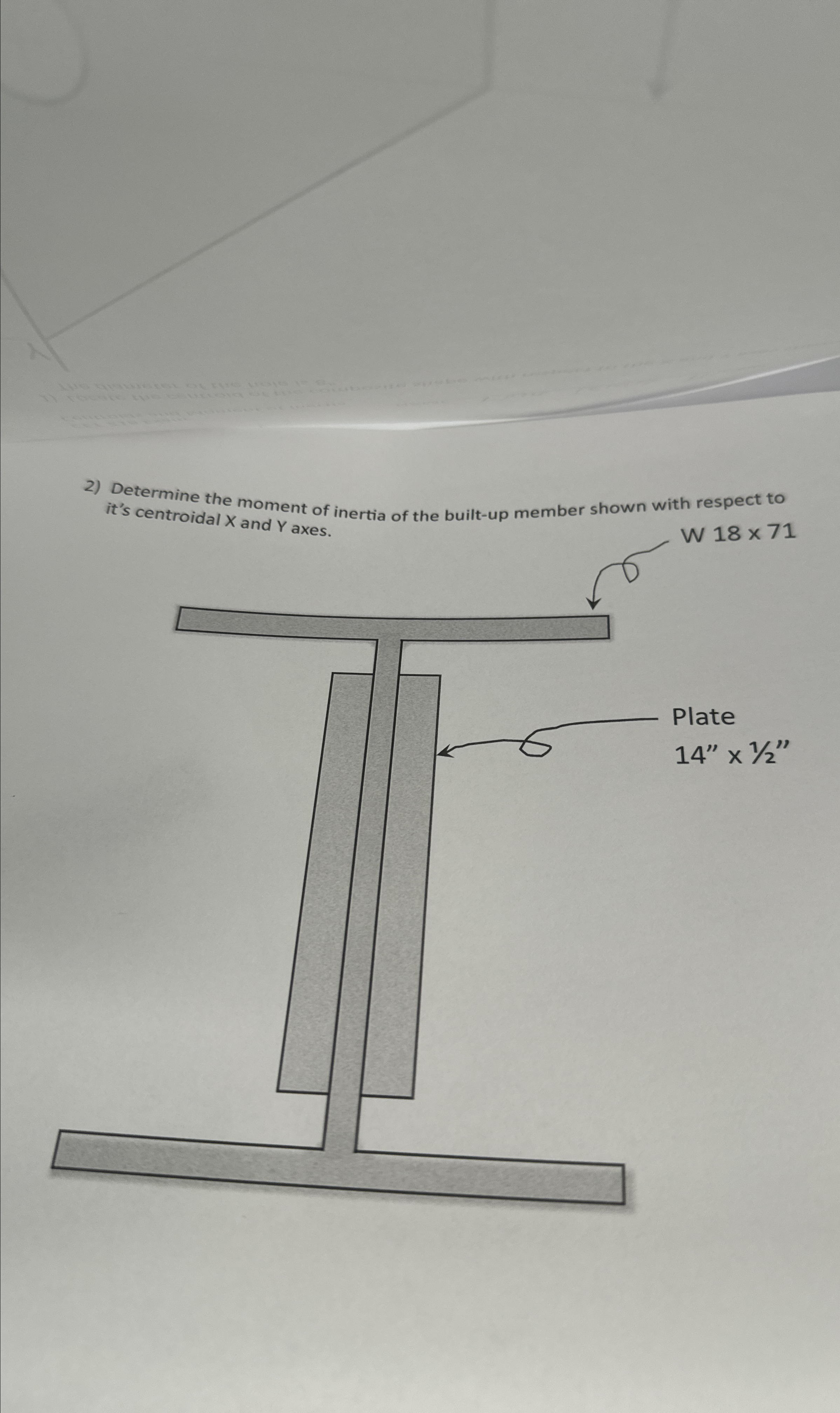 Determine the moment of inertia of the built - up