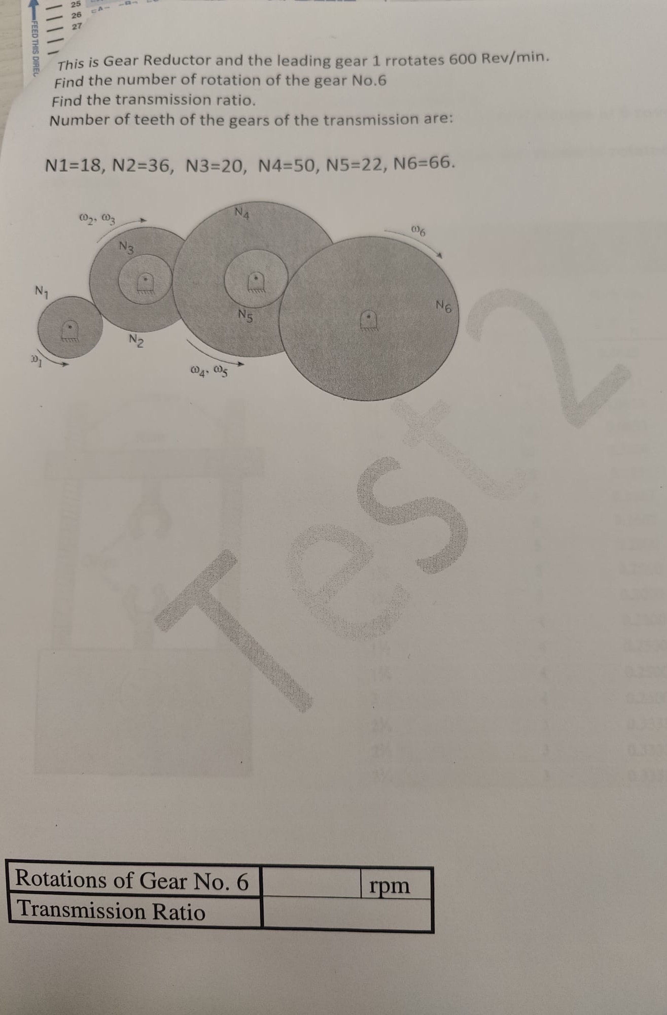 2 5 = ? 2 6 ? 2 7 This is Gear Reductor and the