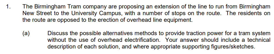 The Birmingham Tram company are proposing an