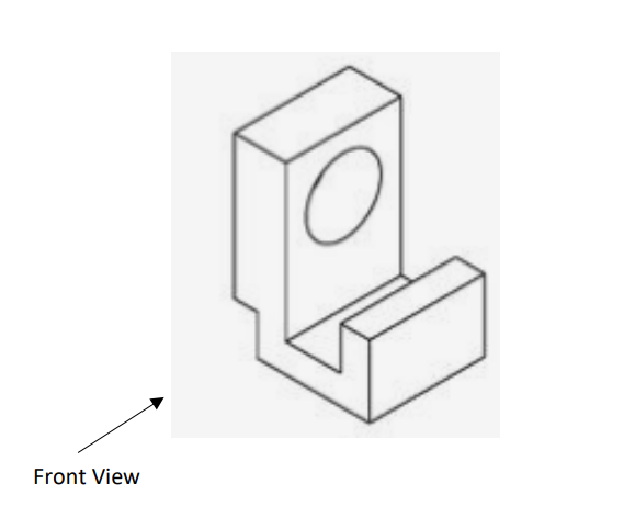 can someone please help: Draw the three views (