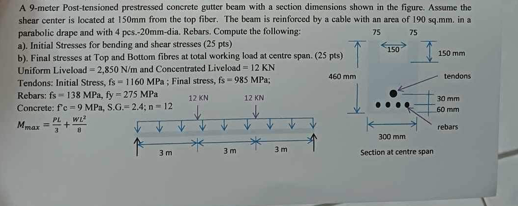 A 9 - meter Post - tensioned prestressed concrete