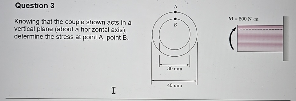 Question 3 Knowing that the couple shown acts in