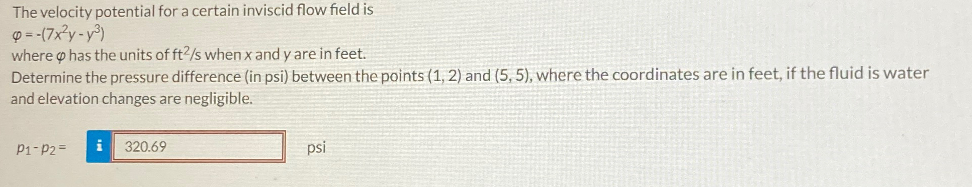 The velocity potential for a certain inviscid