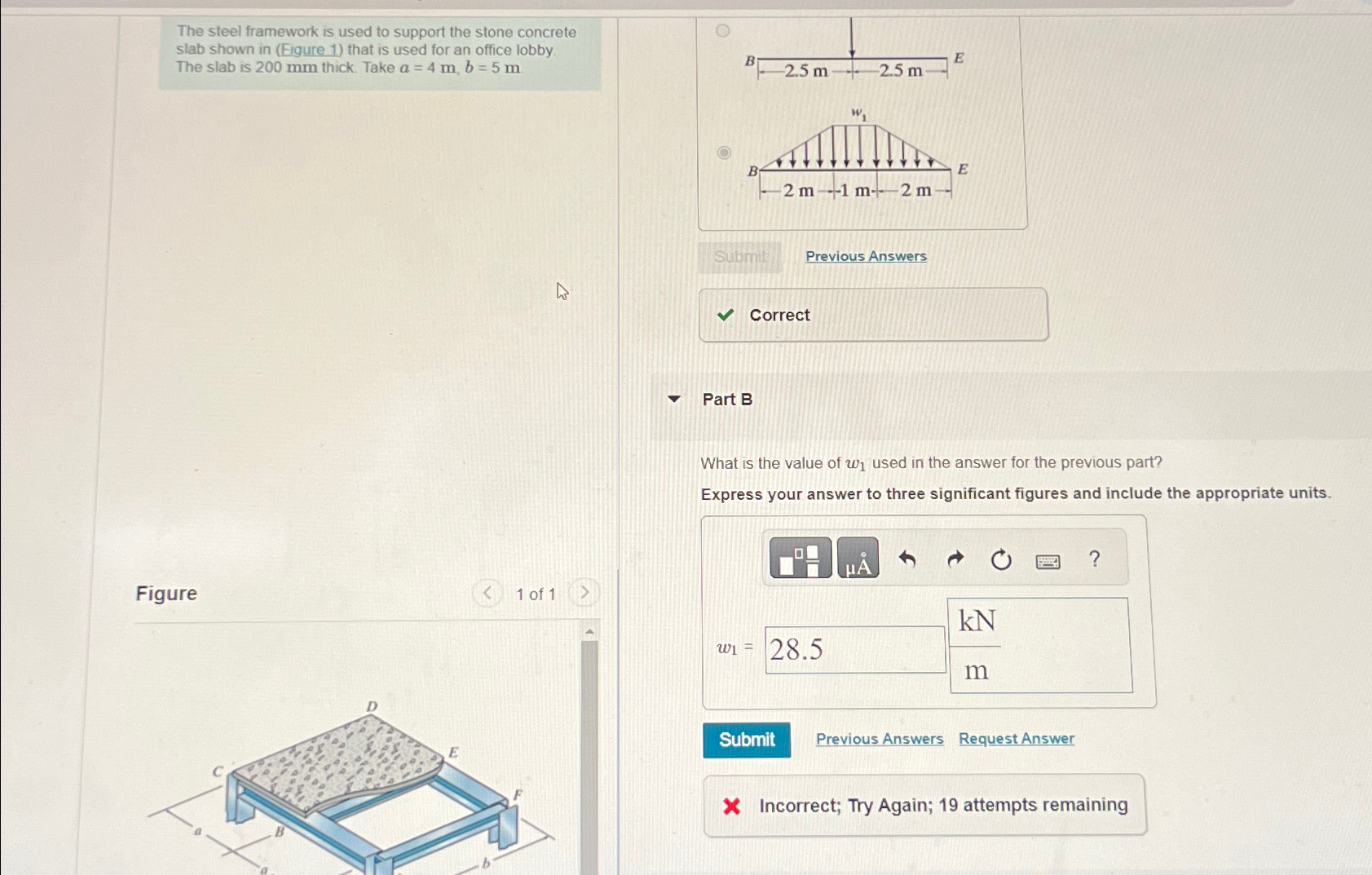 The steel framework is used to support the stone