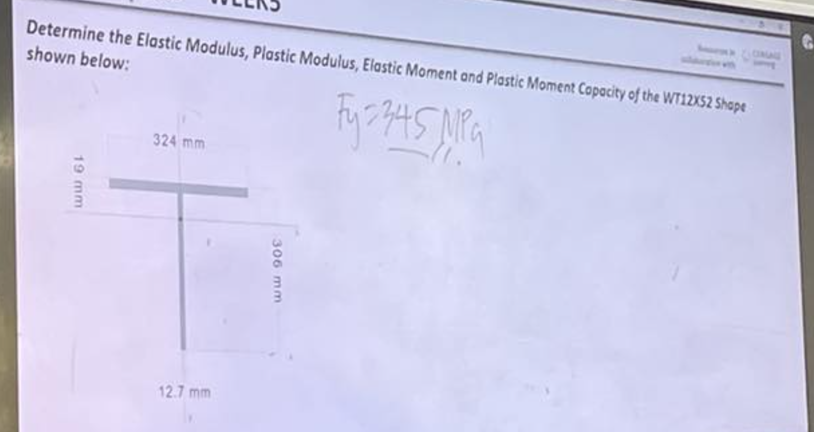 Determine the Elastic Modulus, Plastic Modulus,