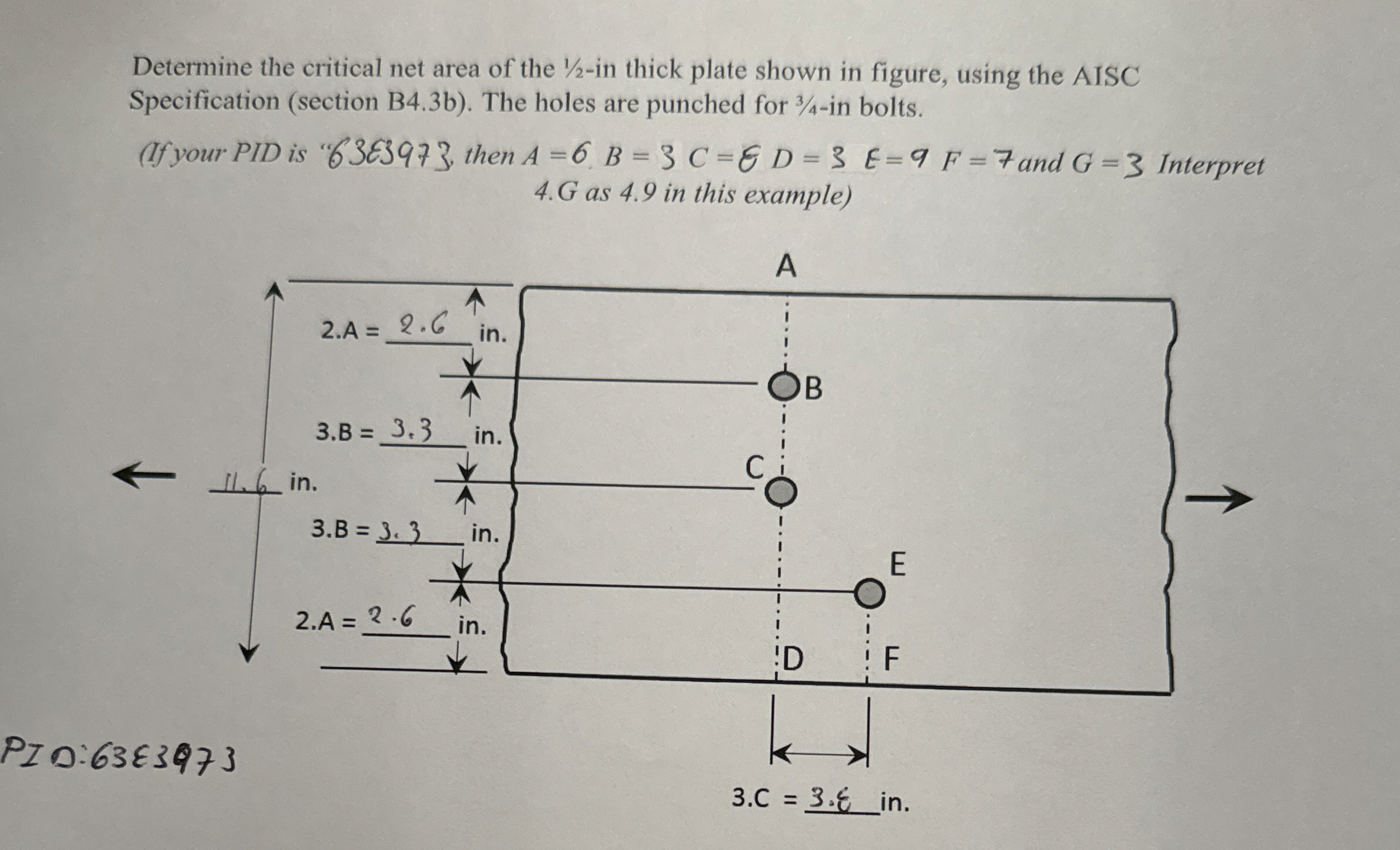 Determine the critical net area of the 1 2 - in