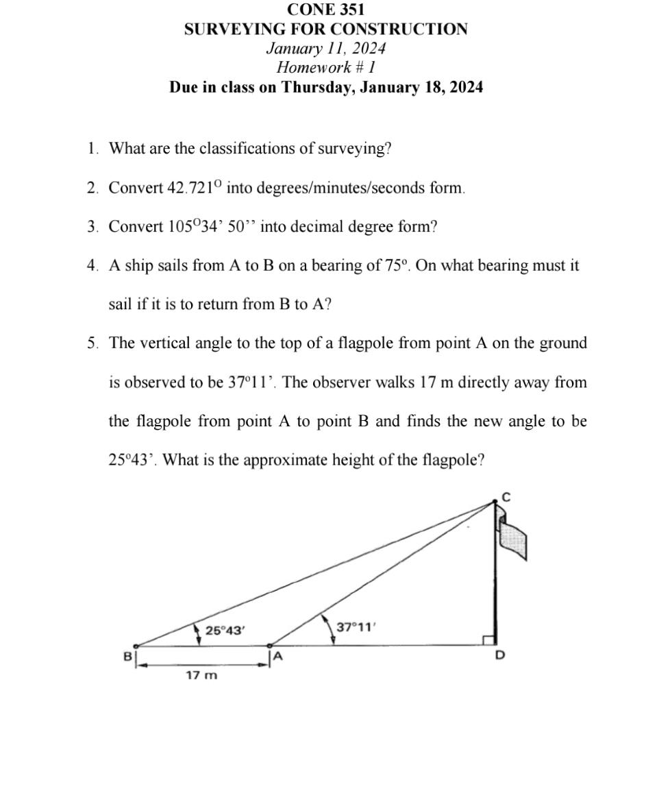 CONE 3 5 1 SURVEYING FOR CONSTRUCTION January 1 1
