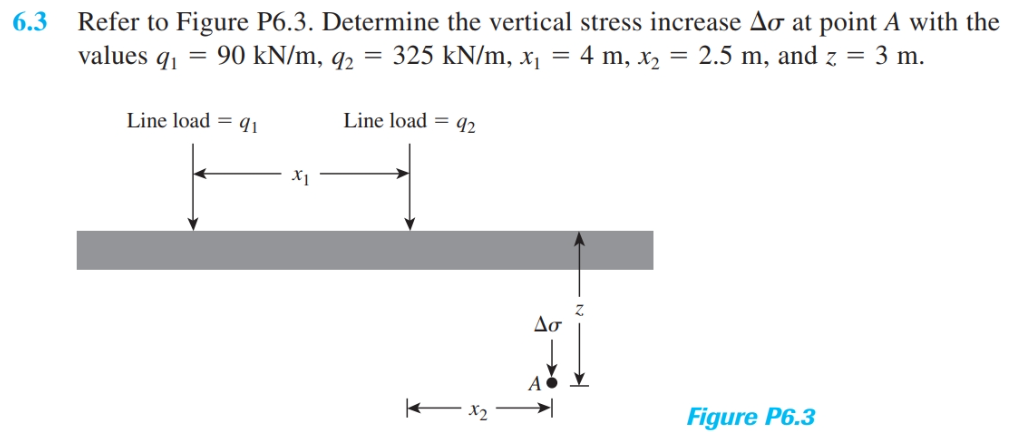 6 . 3 Refer to Figure P 6 . 3 . Determine the