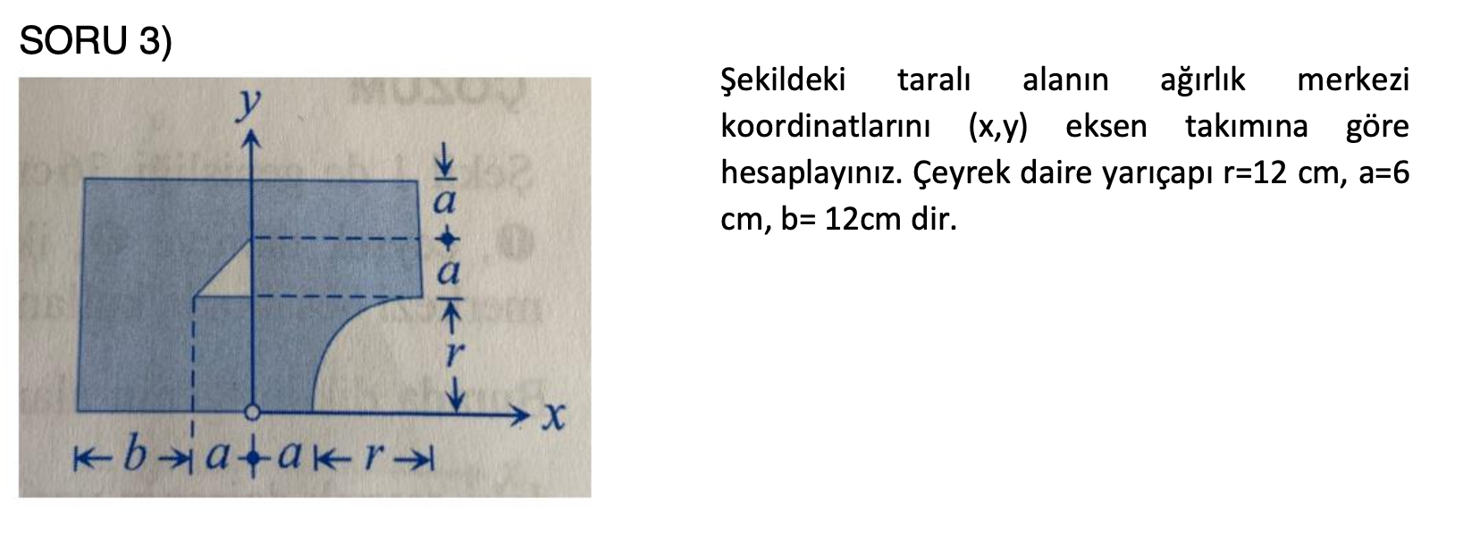 SORU 3 ) ekildeki taral alan n a r k merkezi