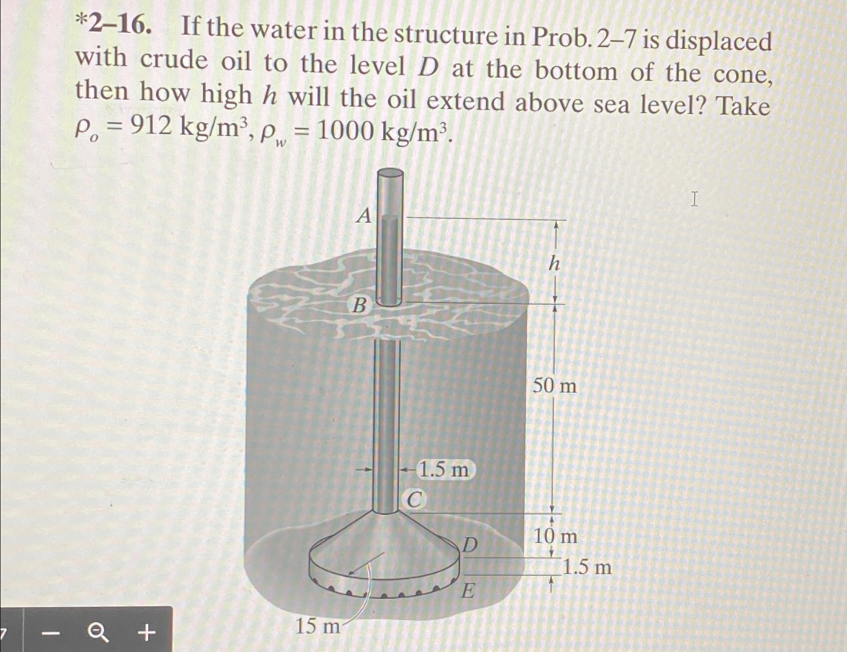 * 2 - 1 6 . If the water in the structure in
