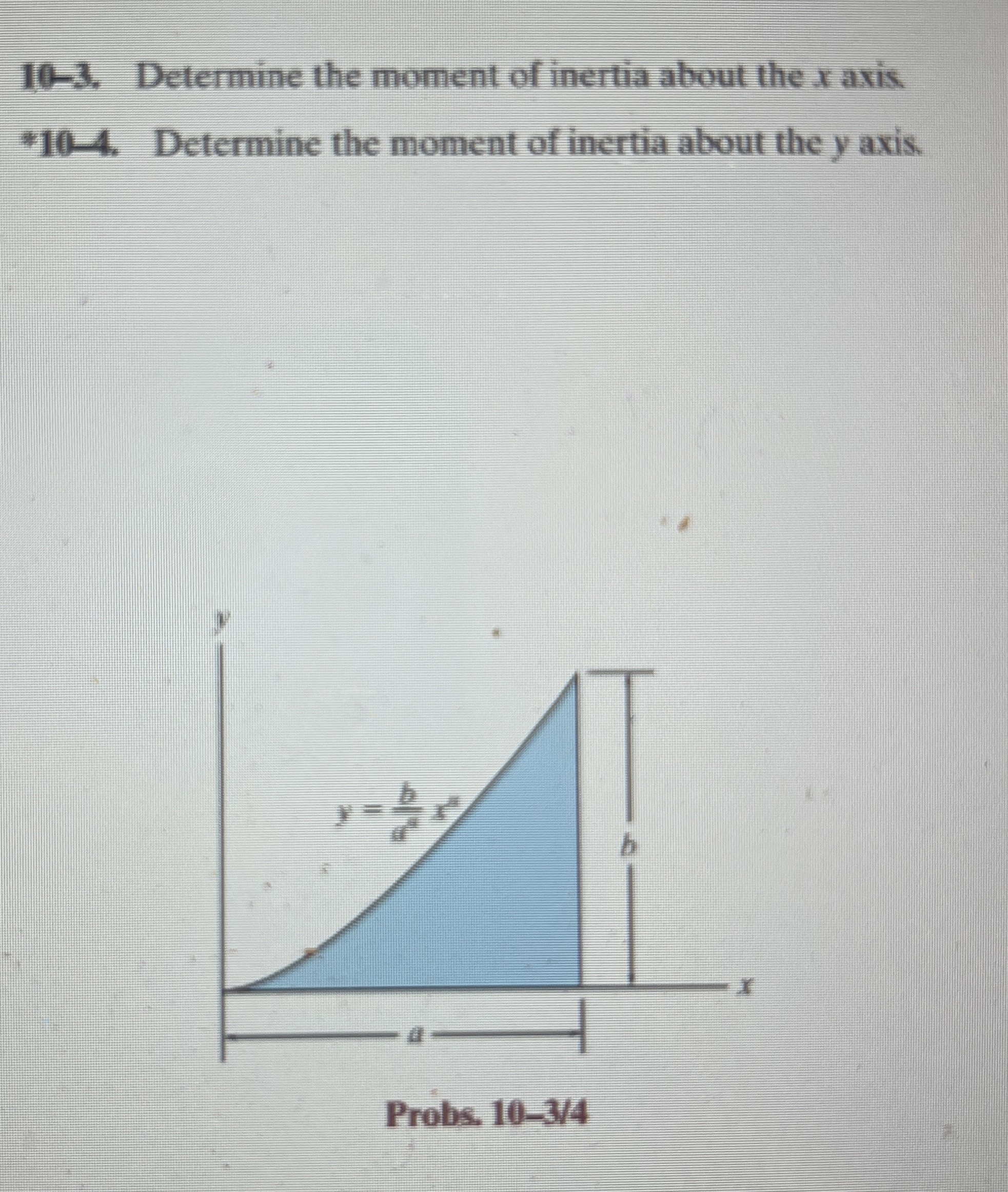 1 0 - 3 . Determine the moment of inertia about
