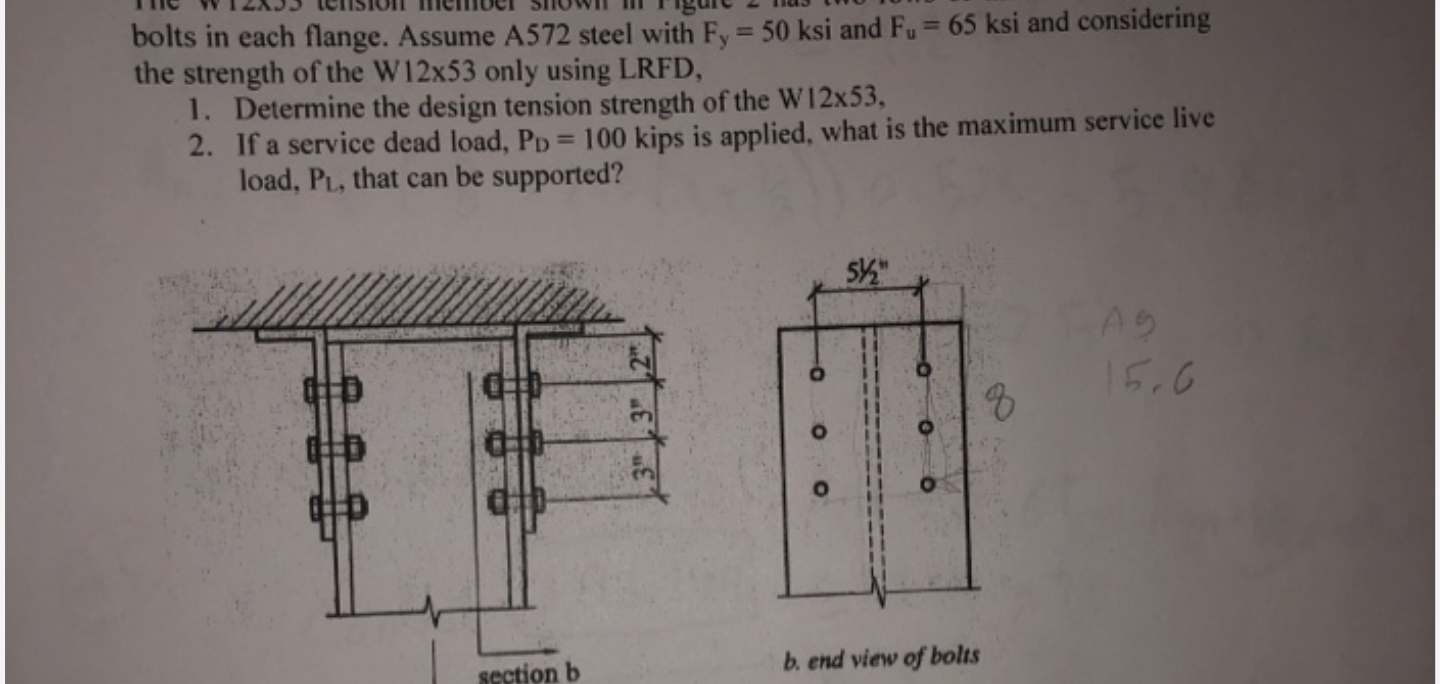 How can I figure out bolts in each flange. Assume