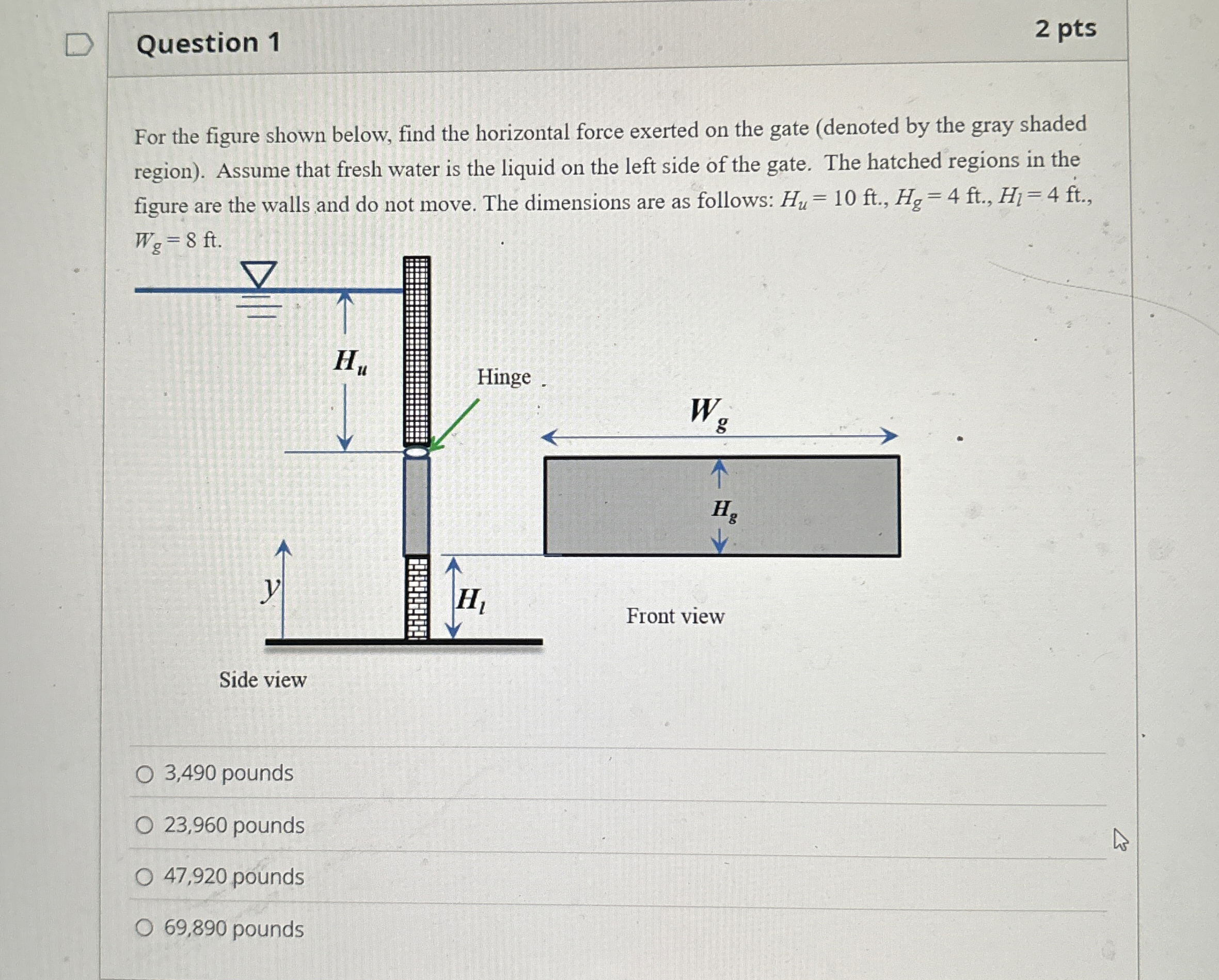 Question 1 For the figure shown below, find the