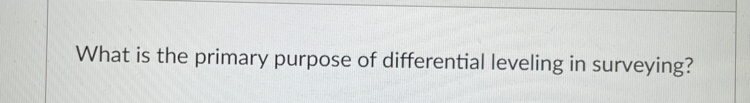 What is the primary purpose of differential