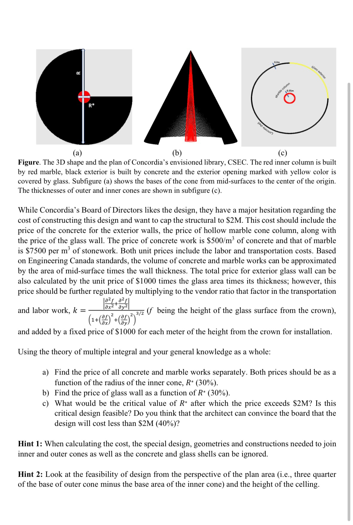 ( a ) ( b ) ( c ) Figure. The 3 D shape and the