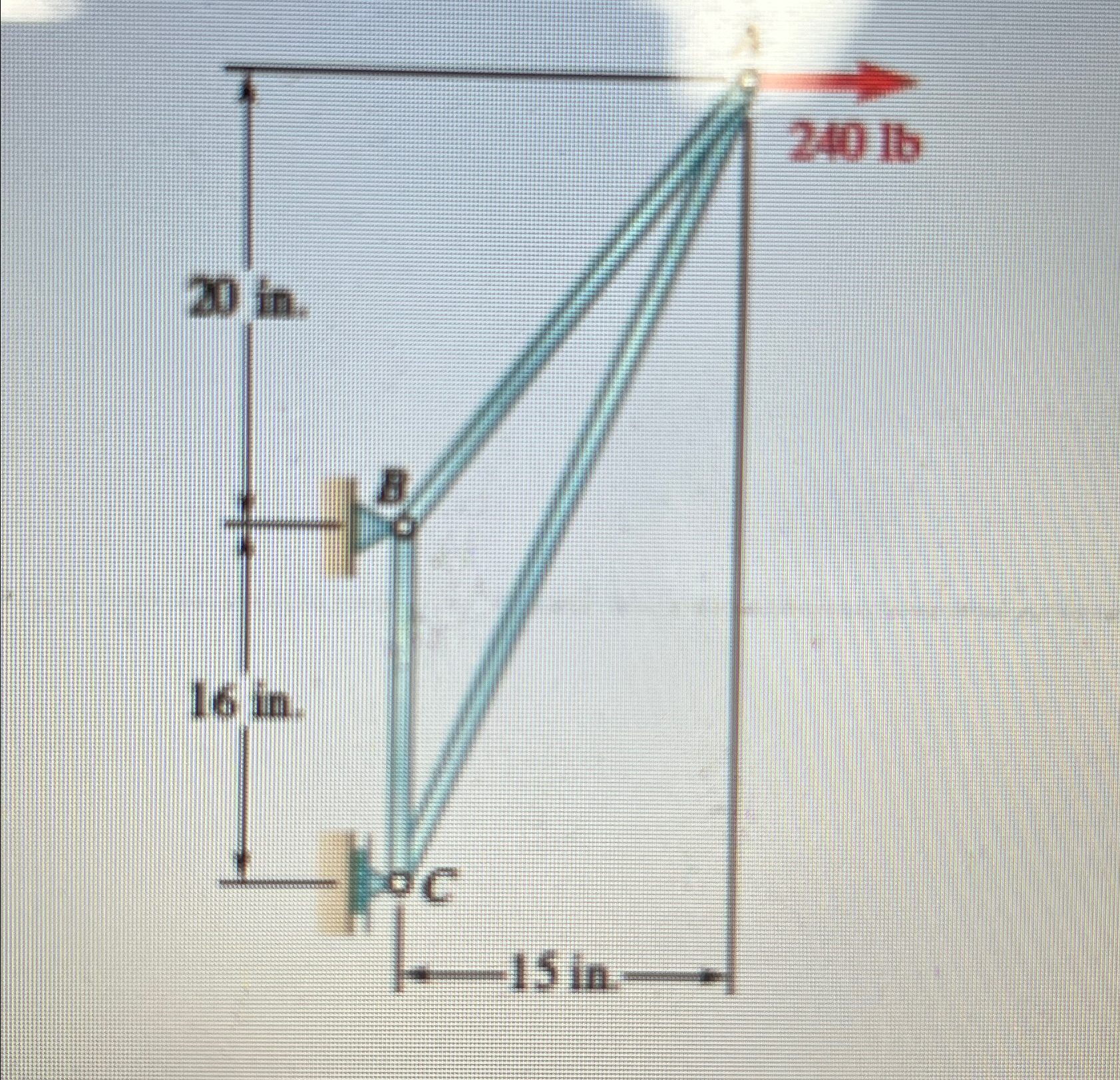 Using the method of joints, determine the force