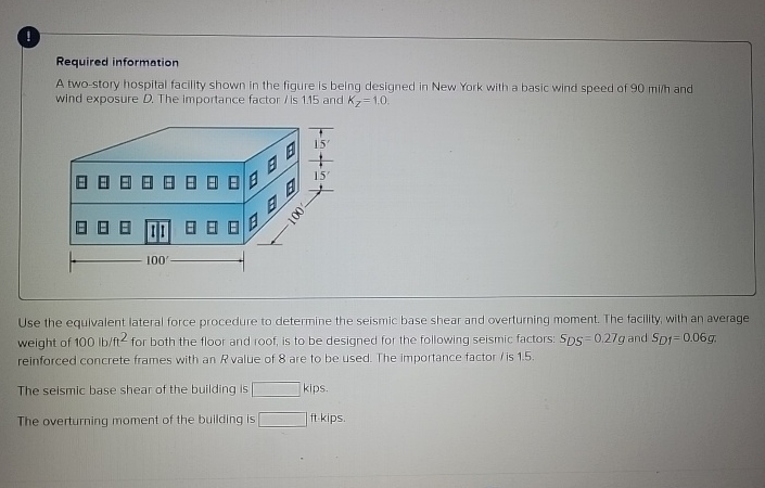 Required information A two - story hospital