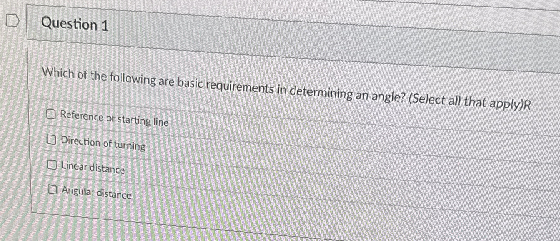 Question 1 Which of the following are basic
