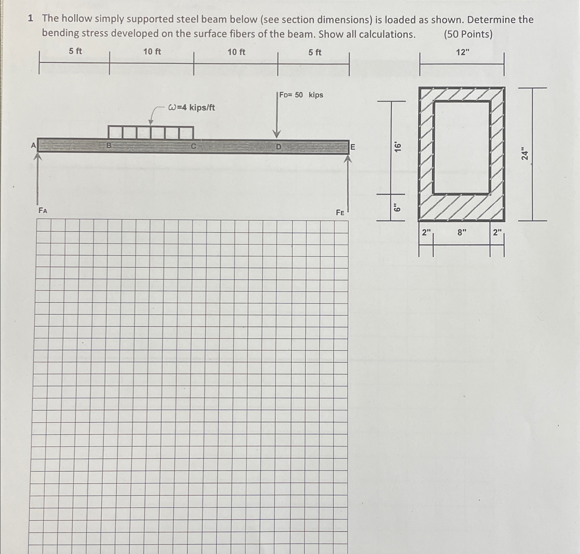 Drawing a shear and moment diagram as well
