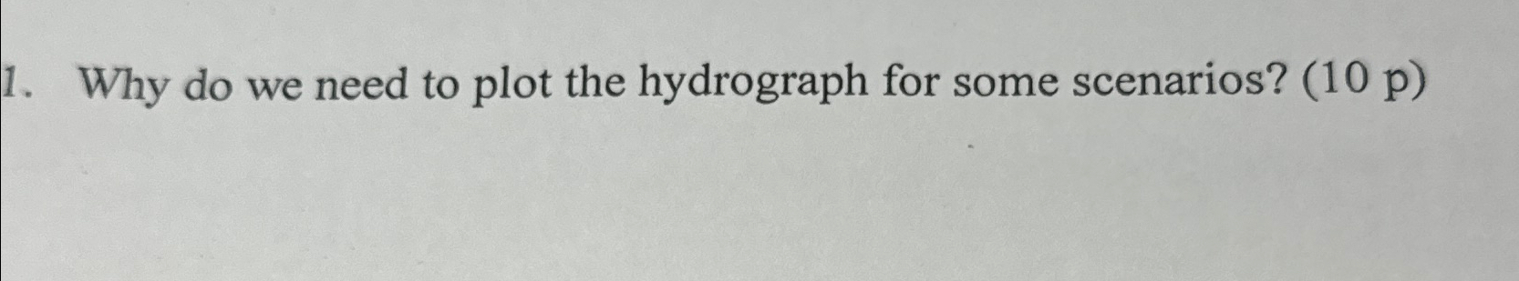 Why do we need to plot the hydrograph for some
